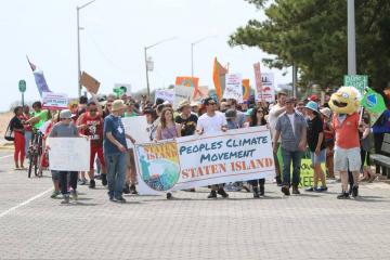 Photo from the 2017 Staten Island People's Climate March