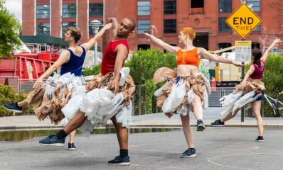 Artichoke Dance performing along the Gowanus Canal