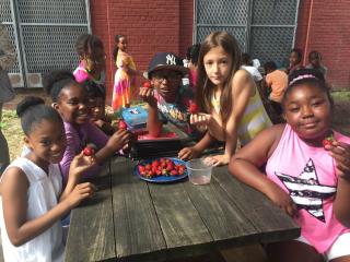 Slow Food NYC's Ujima Garden - Students At After School Program