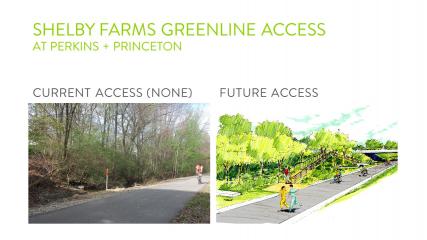 Before and After View of Perkins to Greenline Access
