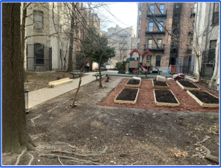 New garden beds at the Tot Lot