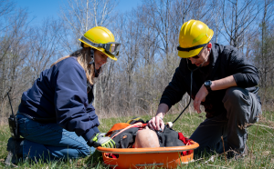 Image of BKPFD EMTs caring for patient.