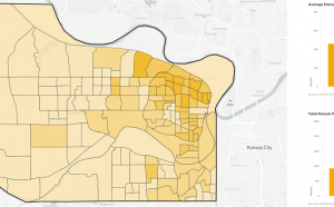 Delinquent real estate is concentrated in the NE KCK area.