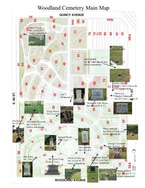 UGRR Map at Woodland Cemetery