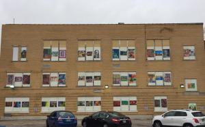 247 Washington Ave, Wall completed with student artwork.