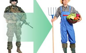 Helping soldiers become farmers!