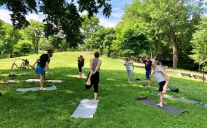 Yoga in Franz Sigel Park, Bronx, NY
