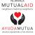 Norwalk Mutual Aid/Ayuda Mutua logo: two hands in black, with a red heart in between // dos manos de color negro, con un corazón rojo entre los dos