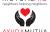 Norwalk Mutual Aid/Ayuda Mutua logo: two hands in black, with a red heart in between // dos manos de color negro, con un corazón rojo entre los dos
